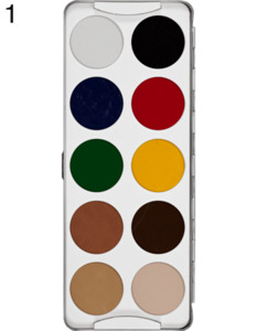 Sfx Kits Palettes: Kryolan Body Illustration Make-up 10 Palettes