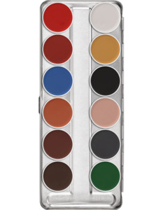 Kryolan Aquacolor palette 12 colours