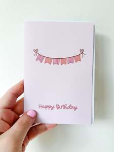 Products: A6 Greeting Card - Happy Birthday - Bunting