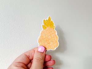 Products: Die Cut Holographic Sticker - Pineapple