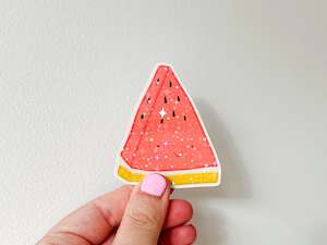 Products: Die Cut Holographic Sticker - Watermelon
