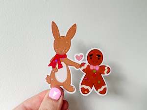 Products: Die Cut Holographic Sticker - Bunny & Ginger