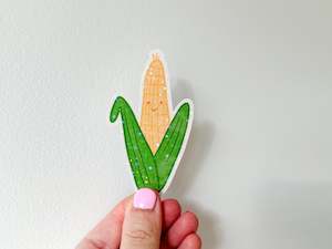 Products: Die Cut Holographic Sticker - Corn