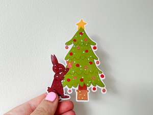 Products: Die Cut Holographic Sticker - Christmas Tree