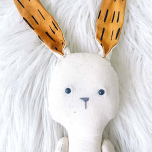 Sale: Floppy Bunny in Beige & Mustard