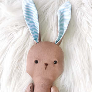 Floppy Bunny in Brown and Blue