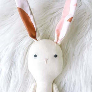 Floppy Bunny in Beige & Pink