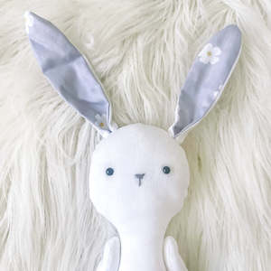 Floppy Bunny in White & Grey