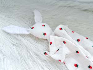 Snugglers: Bunny Snuggler in Red Strawberries