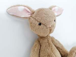 Minky Collection: Minky Bunny in Tan & Pink