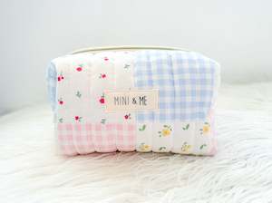 Patchwork Gingham Quilted Everything Pouch