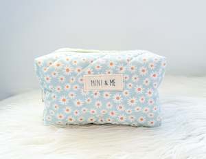 Blue Daisy Quilted Everything Pouch