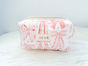 Pink Bows Quilted Everything Pouch