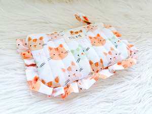 Meow Meadow Ruffle Pouch – Mini & Me Original Print