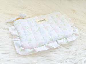 Pastel Meadow Bloom Ruffle Pouch