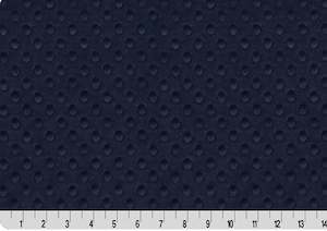 Shannon Cuddle Minky - Navy Dimple Dot - Minkylicious
