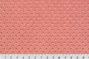 Shannon Cuddle Minky - Coral Dimple Dot - Minkylicious