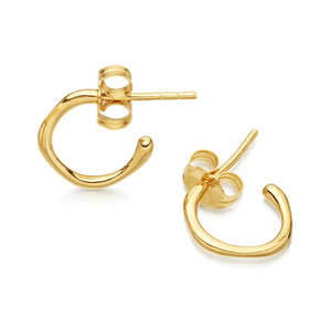 Jewellery: Neve Hoop Small - Gold Vermeil