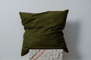 Euro Pillowcase - Forest & Blush Trim