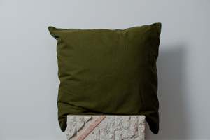 Sleep Deep Linen Cotton Bedding: Euro Pillowcase - Forest & Cloud Trim