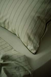 Flat Sheet - Sage Stripe