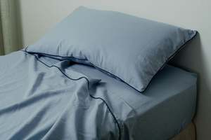 Sleep Deep Linen Cotton Bedding: Sheet Set - Cloud