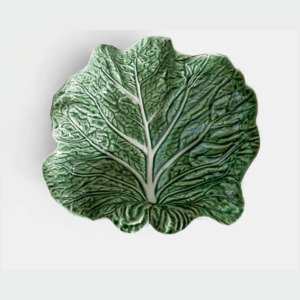 Bordallo Pinheiro: Cabbage Concave Leaf Bowl /Green