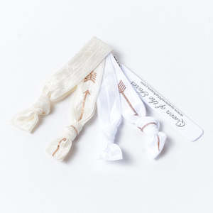 Hair/Wrist Bands Cream Arrow