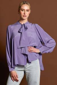 Fate Becker 1: Everywhere Neck Tie Blouse Cornflower