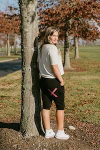 Pants 1: 3/4 Apartment Pants Black With Candy Pink X