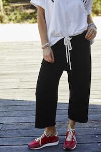Pants 1: Frenchie Crop Track Pant Black