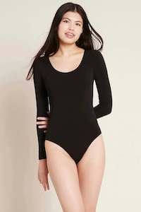 Underwear: Long Sleeve Bodysuit Black