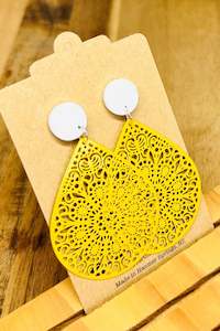 Over The Ditch: Sunshine Filigree Long Dangles