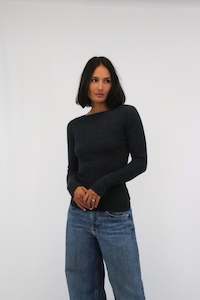 Jumpers Cardis: Sabine Top Charcoal