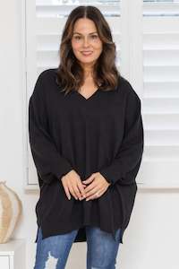 Sale: Angel V-Neck Knit Black