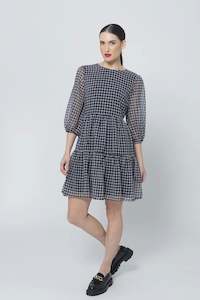 Sale: Freda Dress Black White Gingham