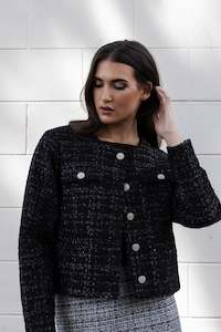 Sale: Coco Jacket Black Texture