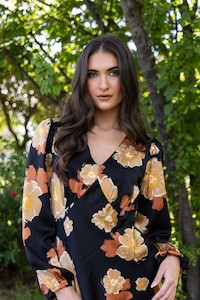 Take Me Out Dress Golden Bloom