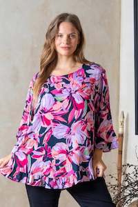 Tees: Felicity Top Lilac Floral