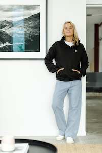 Hoodies Crews: Alpine Elliot Hoodie Black with Gold X