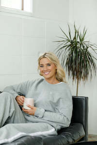 Alpine Hugo Crew Grey Marle with Silver X