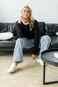 Hoodies Crews: Hugo Crew Black With Shadow X