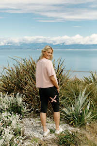 Pants 1: 3/4 Apartment Pants Black with Blossom Berry X