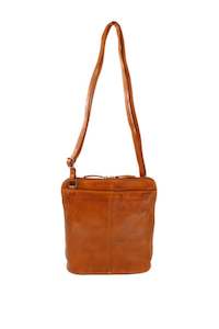 Baron Small Leather Handbag Cognac