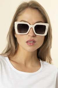 Stella Gemma Accessories: Cora Beige Sunglasses