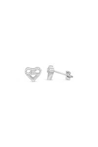 Stones Silver: Infinity Heart Stud