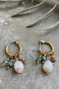 A C Oslo: Multi Delight Bunch Hoop Earrings Gold