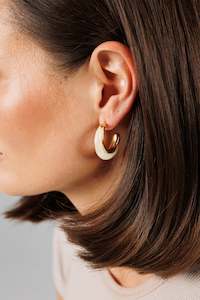 Holiday Trading Co Collective: Liana Earrings White