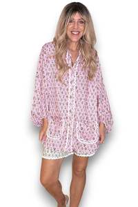 Tees: Pink Wallflower Tunic Shirt