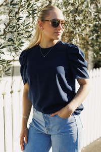 Thea Top Navy - PREORDER DELIVERY EARLY FEB